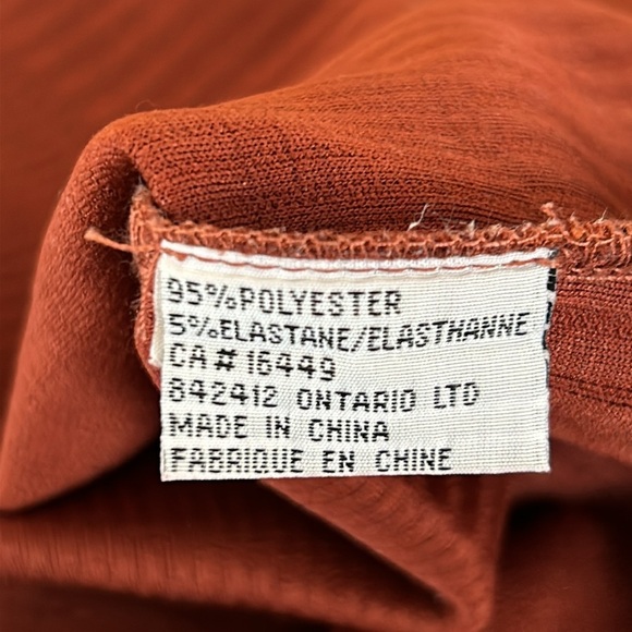 La Madona size L, Black with rustic orange, 3/4 sleeved, ribbed sweatshirt - Picture 7 of 10